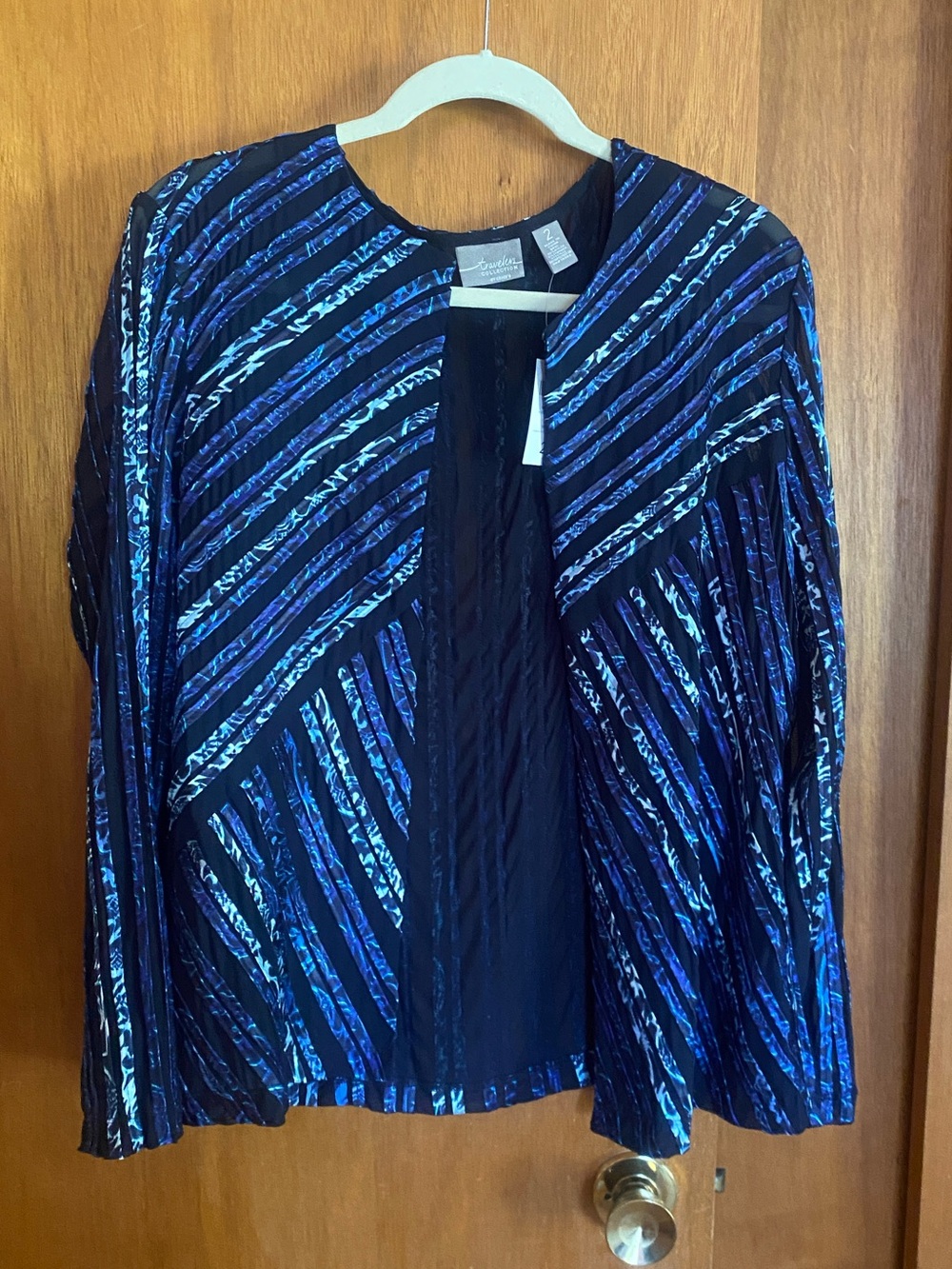 Chico’s travelers blue jacket NWT